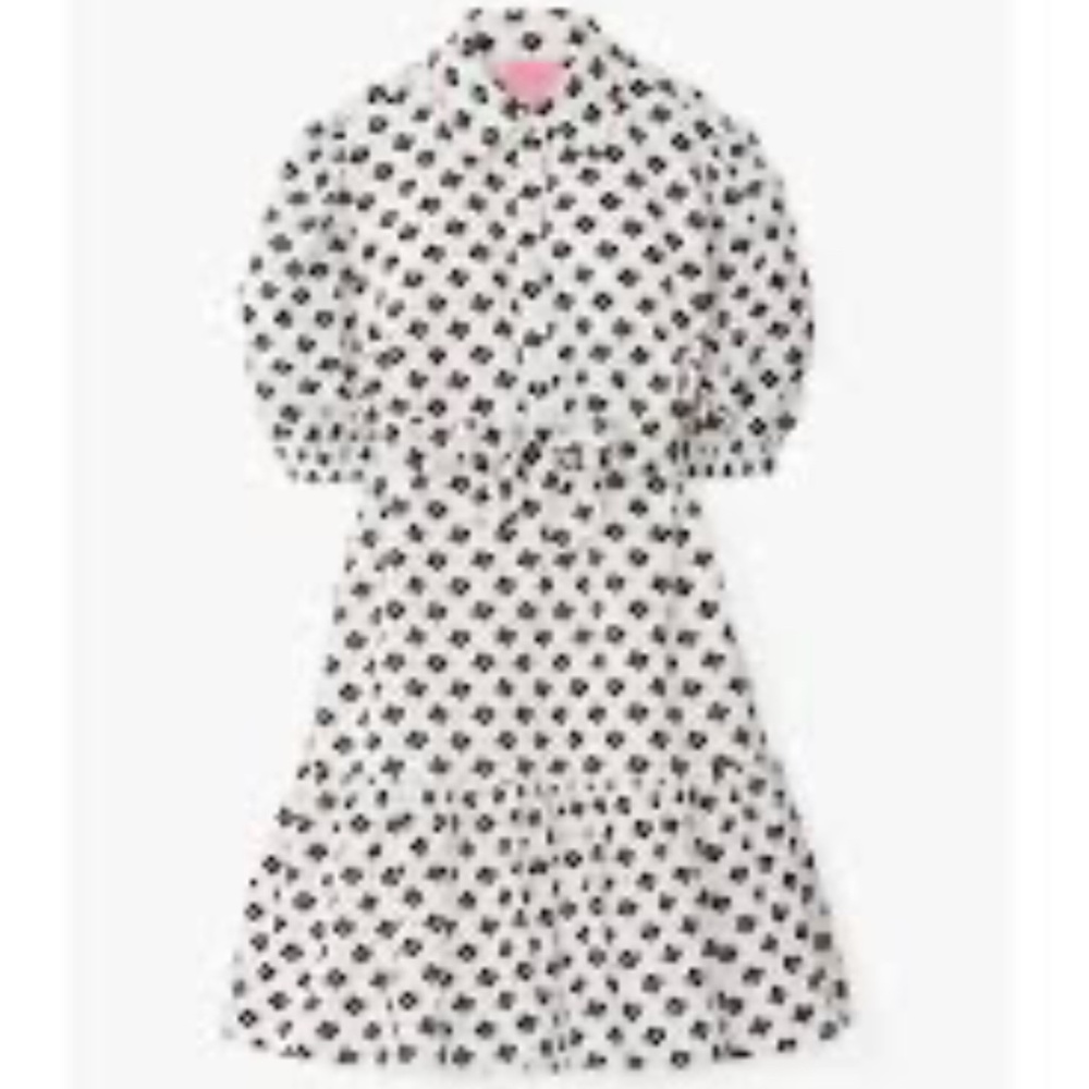Kate Spade _ block floral textured shirtdress
